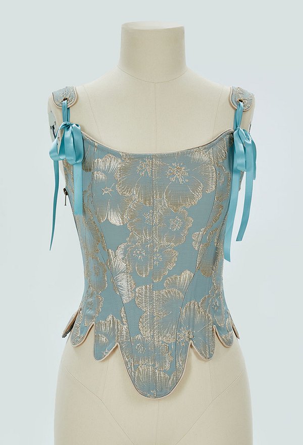 Corsé Medieval Renacimiento Floral Siglo XVII Encaje Overbust Bustier deshuesado