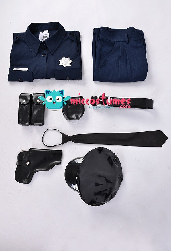 Adult Police Officer Short Sleeve Costume for Men with Hat Adult Police Officer Short Sleeve Costume for Men with Hat