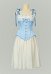 Mittelalterliches Renaissance Unterkleid im Retro Stil des 19. Jahrhunderts Blau Trägern Chemise Kleid