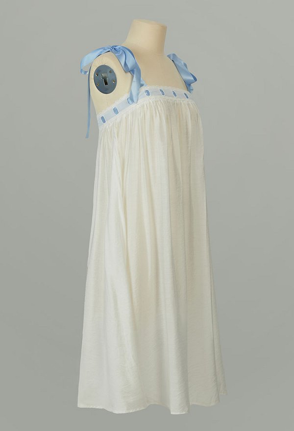 Medieval Renaissance Underdress Retro 19th Century Blue Straps Chemise Dress