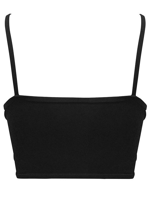Miccostumes Women Spaghetti Strap Crop Top Gothic Cami Spaghetti Thin Short Vest Top