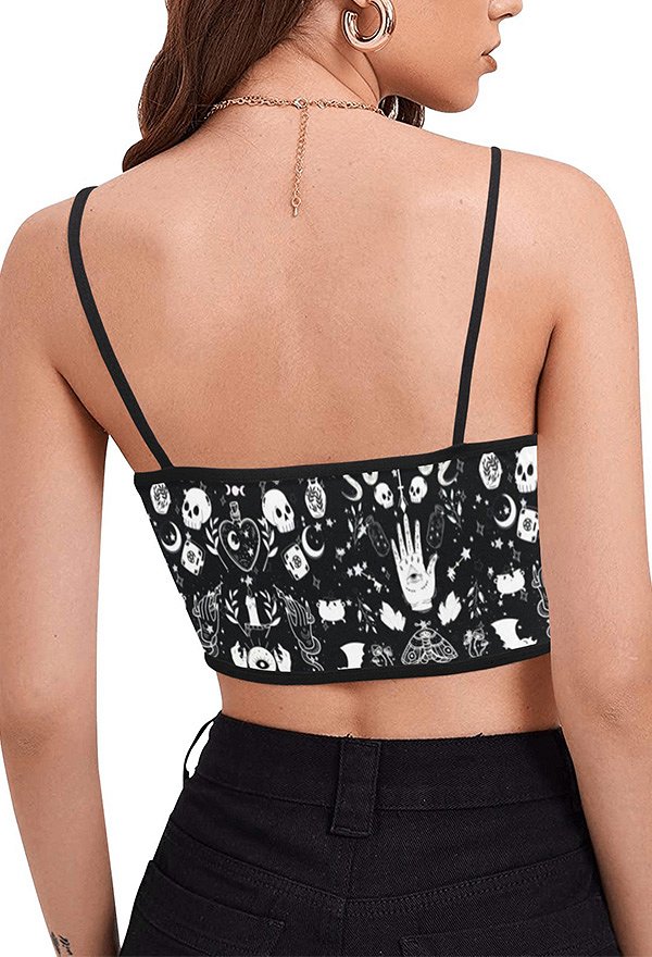 Sommer Damen Hexe Sling Top Crop Top Bauchfreies Oberteil