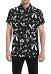 Halloween Chemise Casual pour Hommes Bats Prints Bouton Bas À Manches Courtes Chemises