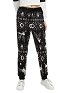 Halloween Pantalon de survêtement Moon Bat Prints Sweatpants avec poches