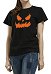 Cosplay.fm Halloween Women Regular T-shirts Pumpkin Face Prints Slim Black T-shirts