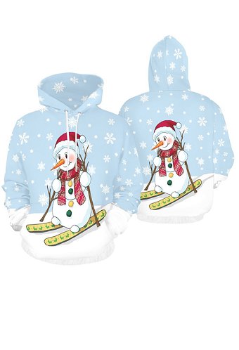 Weihnachten Schneemann Casual Hoodies Sweatshirts Hoodie mit Tasche