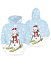 Hoodie à Capuche Casual Impeimé Snowman de Noël  avec Poche