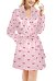 Miccostumes Kimono Robes Roses Heart Prints Nigntgowns pour les femmes