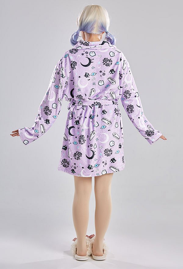Femmes Peignoir Gothique Robe Kimono Maison Vêtements de Nuit Flanelle Loungewear Femmes Peignoir Gothique Robe Kimono Maison Vêtements de Nuit Flanelle Loungewear