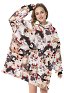 Blanket Surdimensionnée Imprimé Hoodie Demon Chats