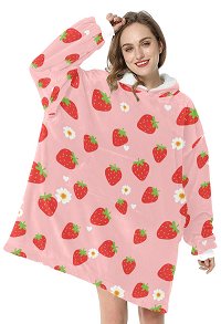 Damen Oversize Blanket Hoodie Decken Sweatshirt