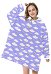 Damen Oversize Blanket Hoodie Decken Sweatshirt