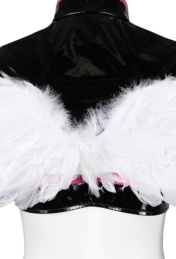 2.5 Dimensional Seduction Mikari Tachibana Cosplay Kostüm kurzes Oberteil Rock Set mit Flügeln