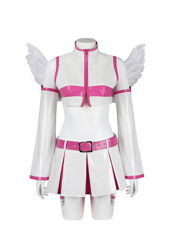 2.5 Dimensional Seduction Lilysa Amano Cosplay Costume Short Top and Skirt with Belt Wings