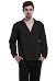 Hommes Chemise Médiévale Halloween Renaissance Chemise Noire à Manches Longues et Col en V