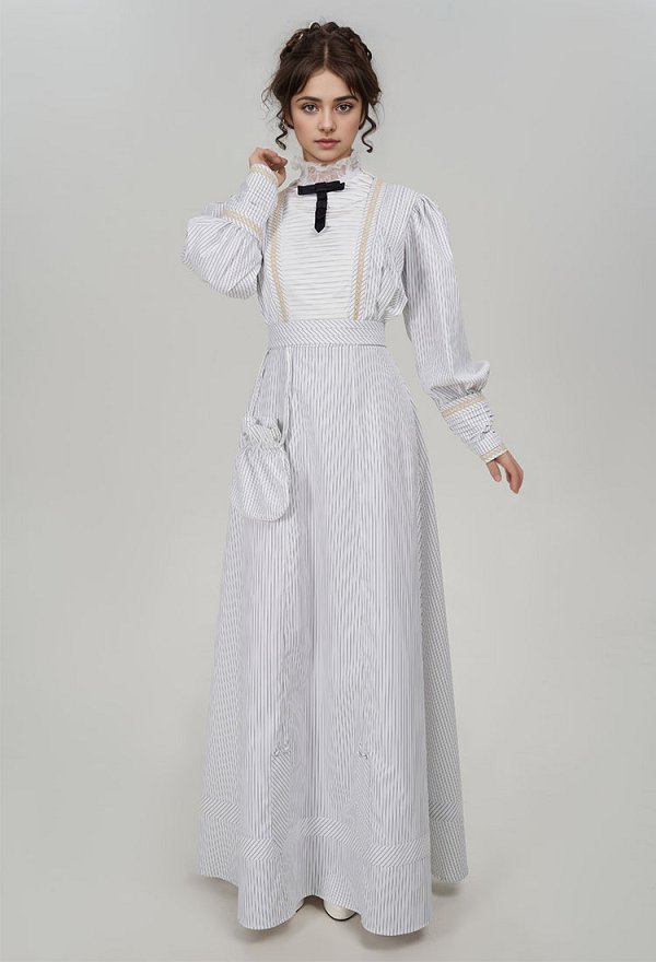 Femmes Costume Médiéval de Renaissance Robe Édouardienne et Gothique Robe de Vintage avec Sac de Ceinture Femmes Costume Médiéval de Renaissance Robe Édouardienne et Gothique Robe de Vintage avec Sac de Ceinture