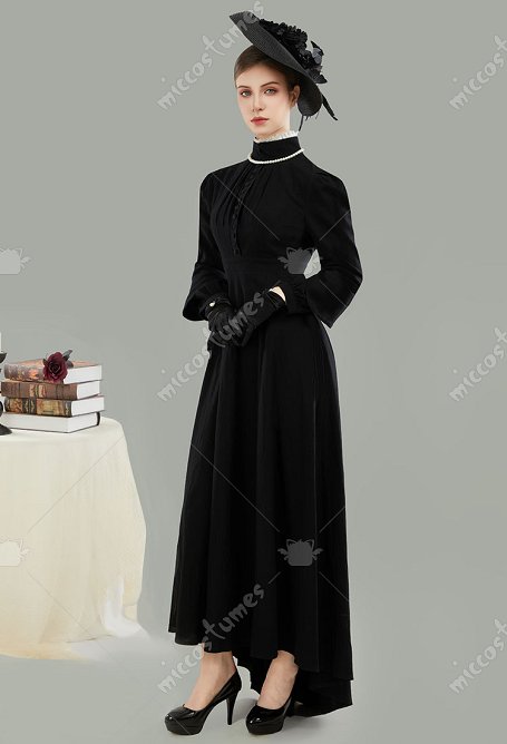 Femme Costume Médiéval de Renaissance Robe Édouardienne Gothique Robe de Vintage