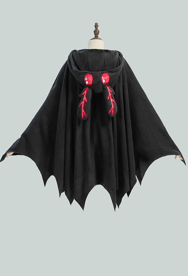 Capa con Capucha para Halloween Dark Style Mothman Capa con Capucha