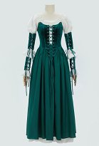 Conjunto de vestido renacentista retro Vestido medieval vintage con corsé y media falda Conjunto de vestido renacentista retro Vestido medieval vintage con corsé y media falda