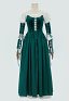 Retro Renaissance Dress Set Vintage Medieval Dress with Corset and Half Skirt