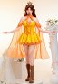 Daisy Princess Derivative Corset Skirt Set Halter Casual Outfit Top and Skirt with Cape Tailing