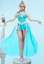 Rosalina Princesa Derivada Corsé Falda Conjunto Casual Top y Falda con Capa Gargantilla