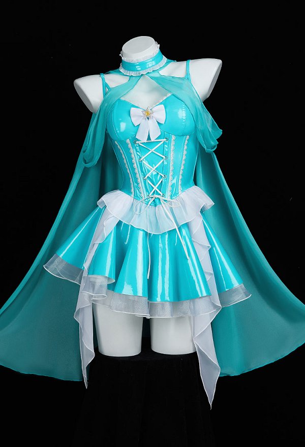 Rosalina Princesa Derivada Corsé Falda Conjunto Casual Top y Falda con Capa Gargantilla