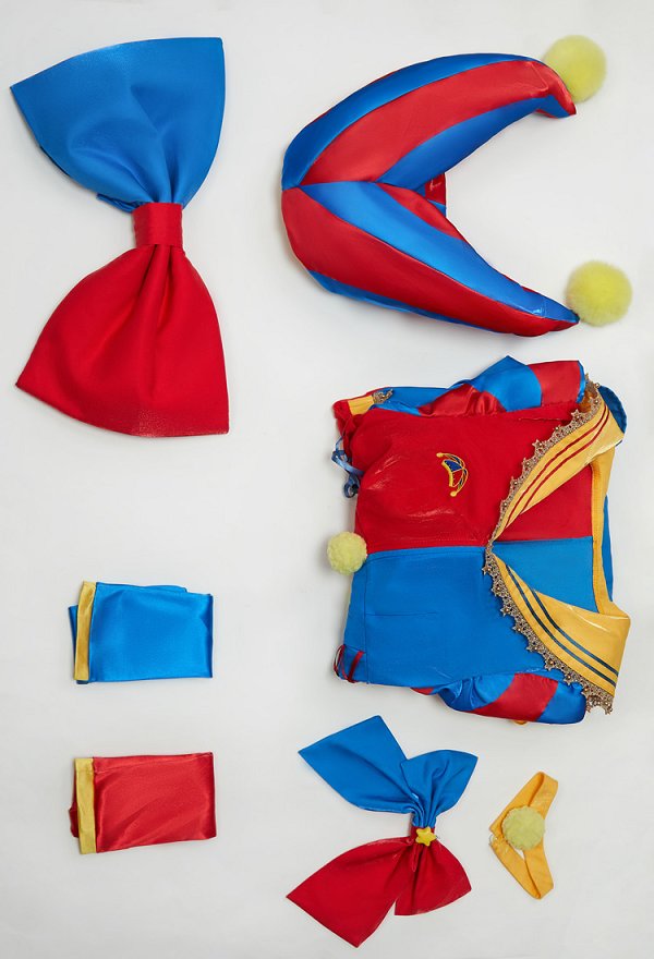 TADC Payaso Niña Derivada Halloween Marinero Traje Casuel Marinero Vestido con Sombrero Guantes Cosplay Disfraz