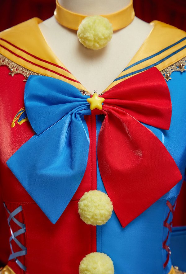 TADC Payaso Niña Derivada Halloween Marinero Traje Casuel Marinero Vestido con Sombrero Guantes Cosplay Disfraz