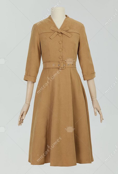 Robe rétro des années 1950 avec ceinture