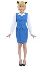 Aggretsuko Red Panda Retsuko Cosplay Costume Office Lady Suit Female Uniform with Tail and Ears