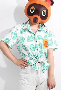 Animal Crossing Tom Nook Tanukichi Raccoon Dog Cosplay Costume T-shirt Clothing
