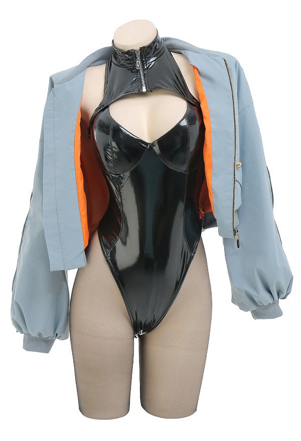 Astrum Design Mask Girl Luna Cosplay Costume Body Negro con Abrigo Medias Máscara Astrum Design Mask Girl Luna Cosplay Costume Body Negro con Abrigo Medias Máscara