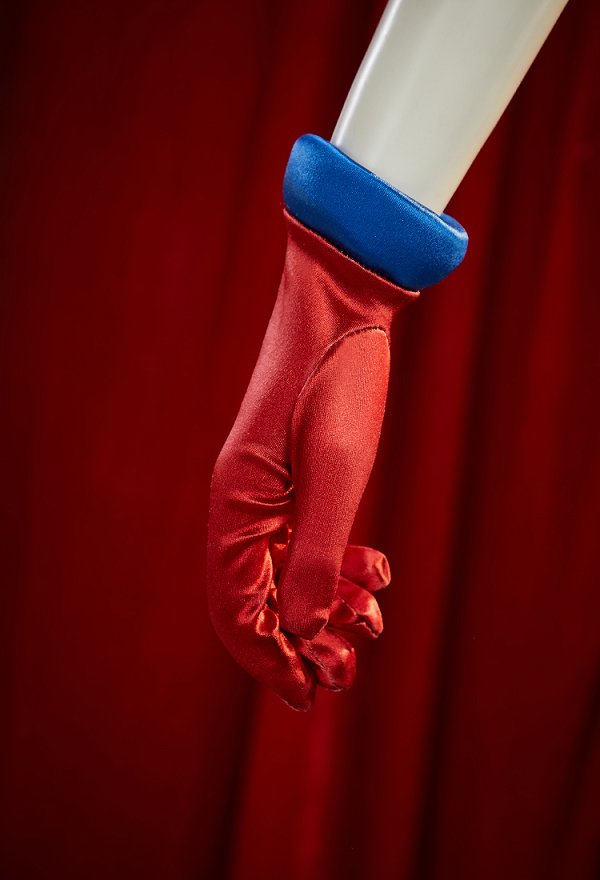 TADC Clown Girl Cosplay Costume Two-tone Bodysuit and Hat with Gloves and Socks