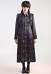 Wednesday Addams Cosplay Jacket  Black Flower Long Coat