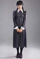 Wednesday Addams Cosplay Kleid Socken Set Cosplay Kostüm Wednesday Addams Cosplay Kleid Socken Set Cosplay Kostüm