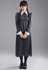 Wednesday Addams Cosplay Kleid Socken Set Cosplay Kostüm