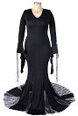 Plus Size The Addams Family Morticia Addams Cosplay Costume