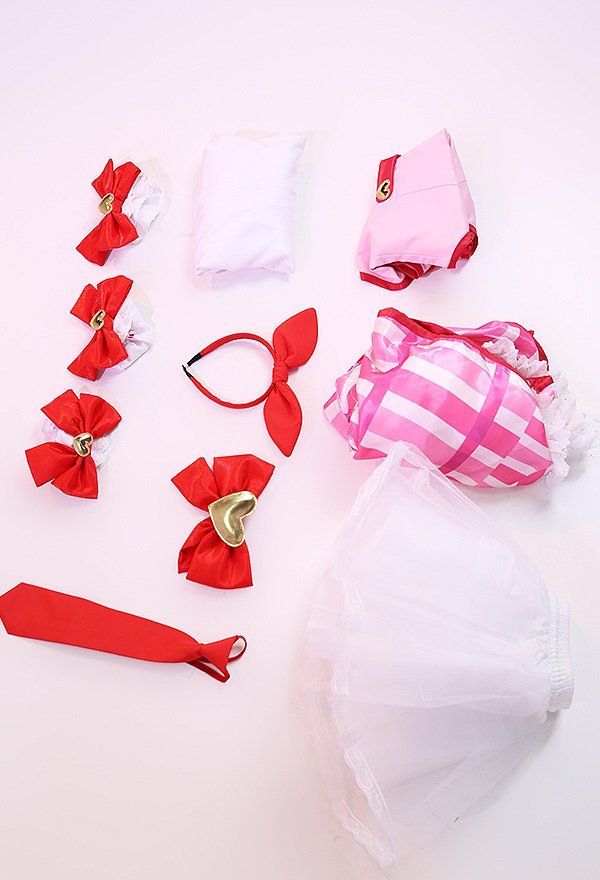 Aikatsu Ichigo Hoshimiya Shirt and Skirt Set Cosplay Costume with Vest and Necktie Aikatsu Ichigo Hoshimiya Shirt and Skirt Set Cosplay Costume with Vest and Necktie