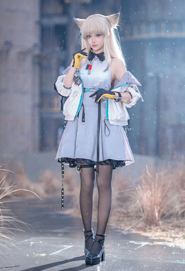 Vestido de cosplay Endfield Perlica con chaqueta y medias Vestido de cosplay Endfield Perlica con chaqueta y medias