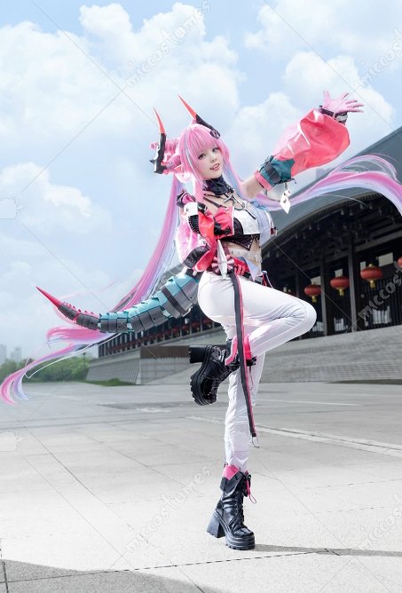 Endfield Yvonne Disfraz de Cosplay Top sin tiras y pantalones largos con pantalones cortos y mangas