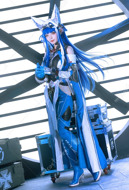 Endfield Last Rite Cosplay Costume Bodysuit with Hat and Belt-style Sleeve Ribbons