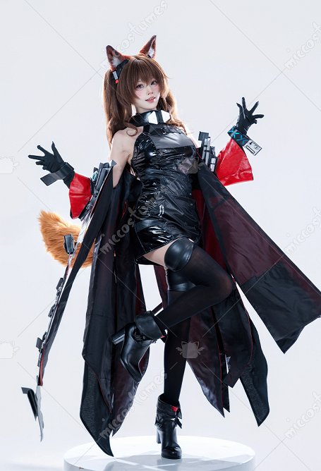 Endfield Gilberta Cosplay Costume Robe et manteau avec gants et ras-du-cou