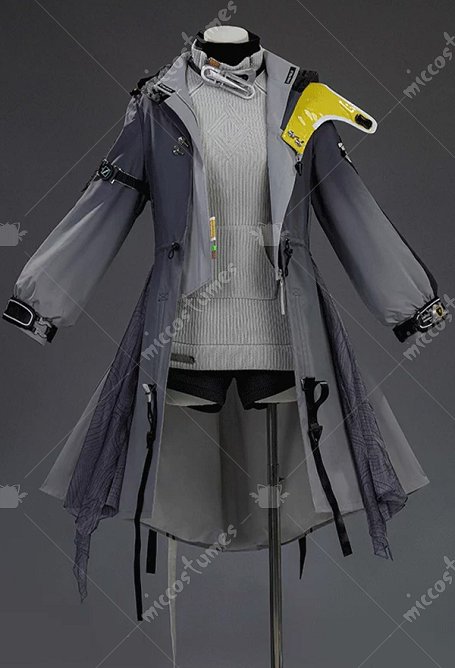 Endfield Endministrator Cosplay Kostüm Female  Version Pullover und Shorts mit Mantel Strumpfhose