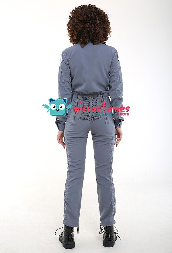 Adulto Famale Alien Space Crew Uniforme Disfraz de Halloween de una Pieza