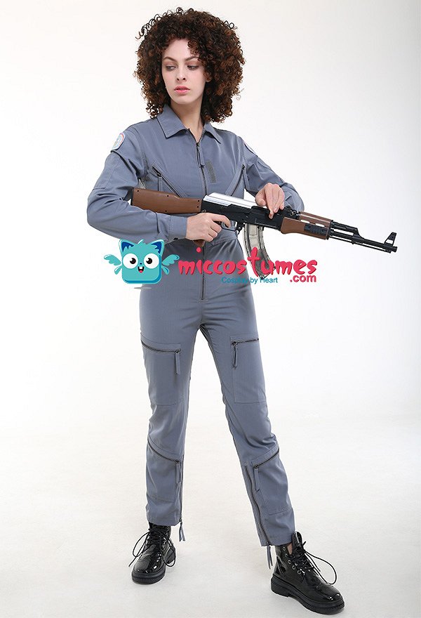 Adulto Famale Alien Space Crew Uniforme Disfraz de Halloween de una Pieza