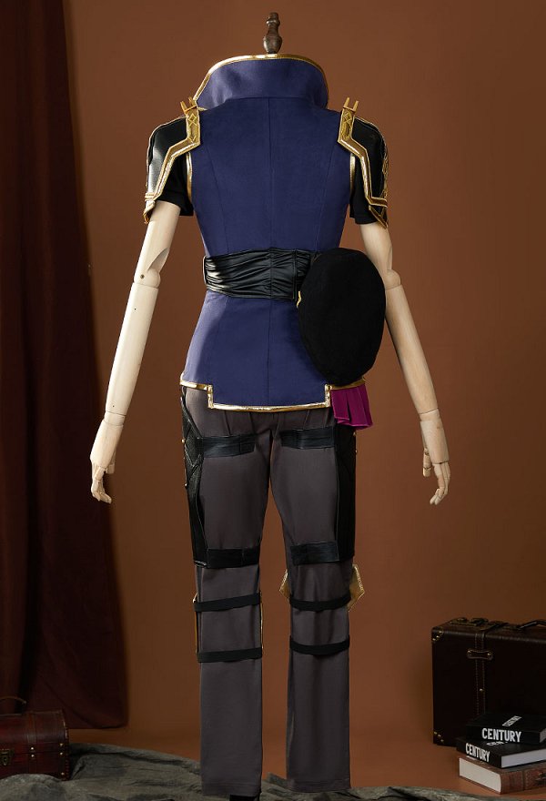 Premium Edition Alta Calidad Arcane LOL Vi Cosplay Disfraz Chaqueta y Pantalones con Cinturón