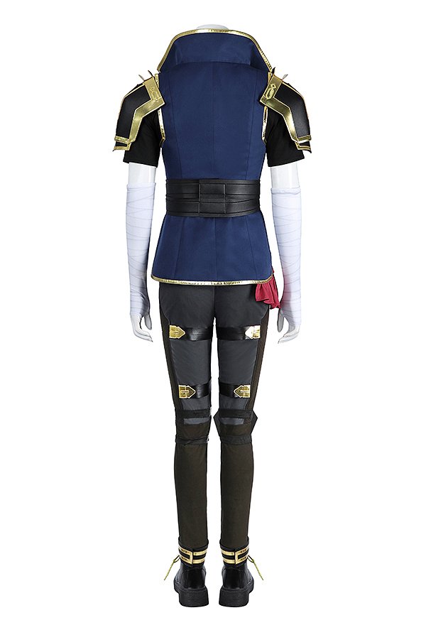 Arcane LOL Vi Cosplay Kostüm Jacke Hose mit Oberteil Gürtel Hut Arcane LOL Vi Cosplay Kostüm Jacke Hose mit Oberteil Gürtel Hut