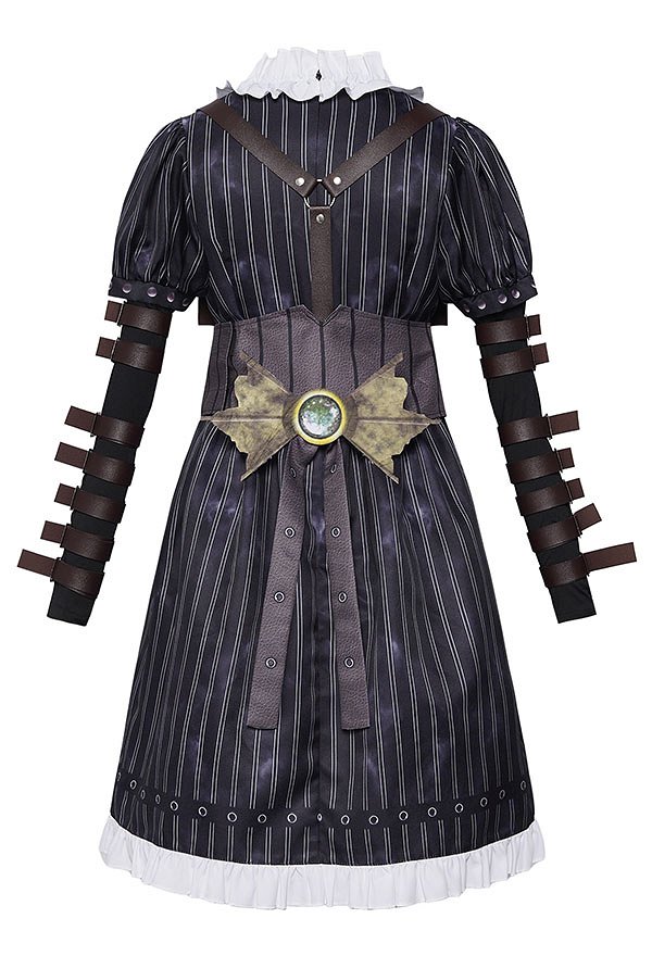 Alice: Madness Returns Alice Halloween Cosplay Costume Dress Unifrom with Waistband and Knee High Socks