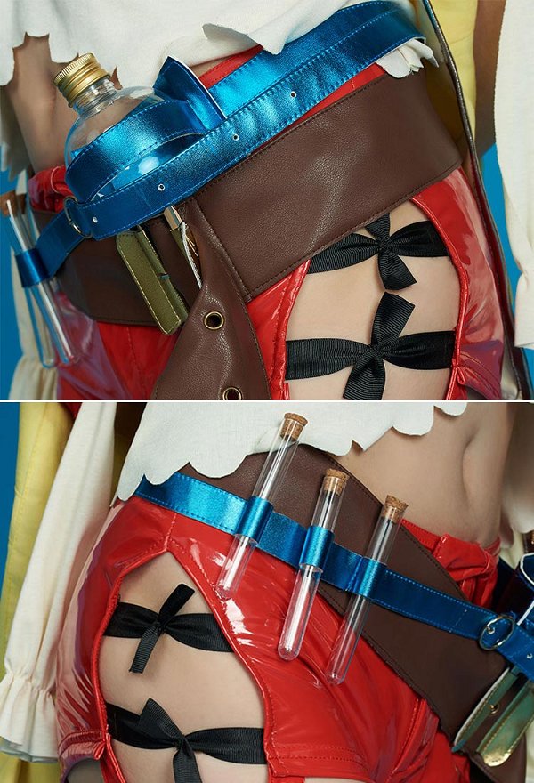 Atelier Ryza: Ever Darkness the Secret Hideout Cosplay Haar Clip Halskette Top Shorts Socken Cosplay Kostüm